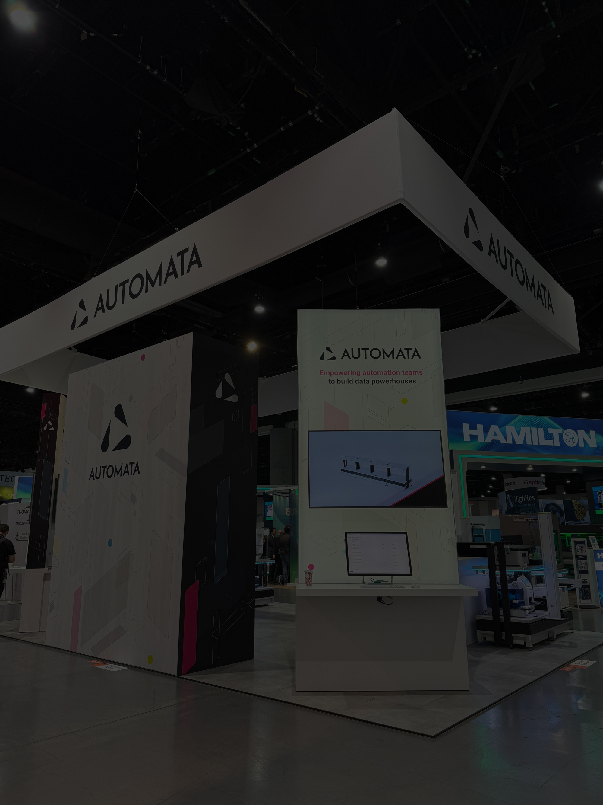 Automata booth at SLAS US 2025. Event booth with Automata surrounding the booth.