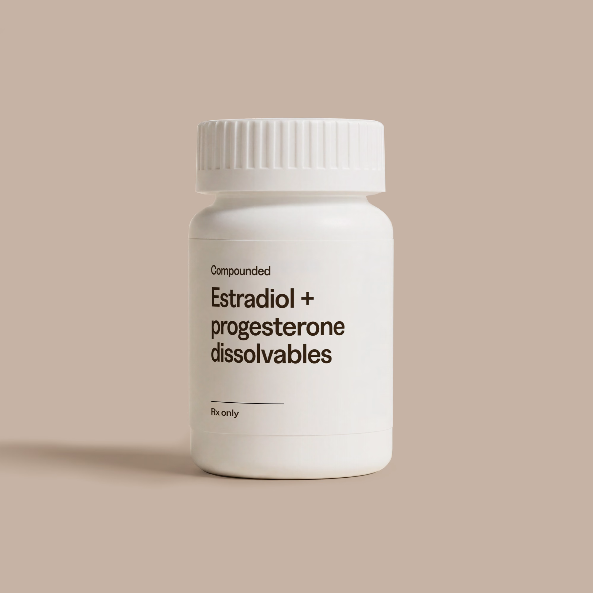Compounded estradiol and progesterone dissolvables