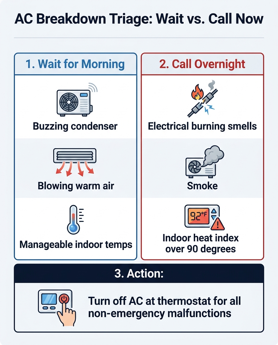 AC Breakdown Triage: Wait vs. Call Now