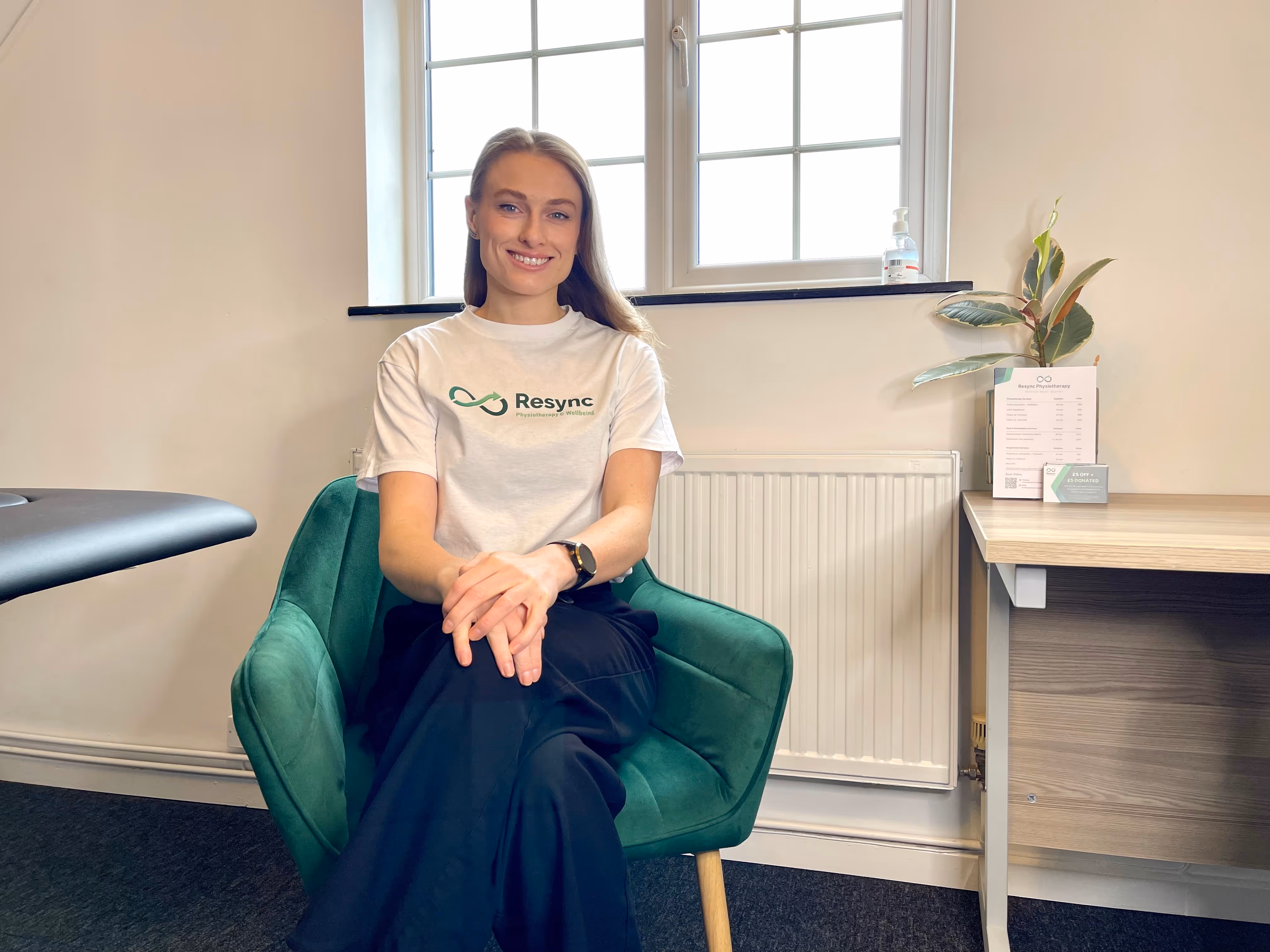 Abi Edmunds clinic owner and lead physiotherapist at Resync Physiotherapy Balsall Common