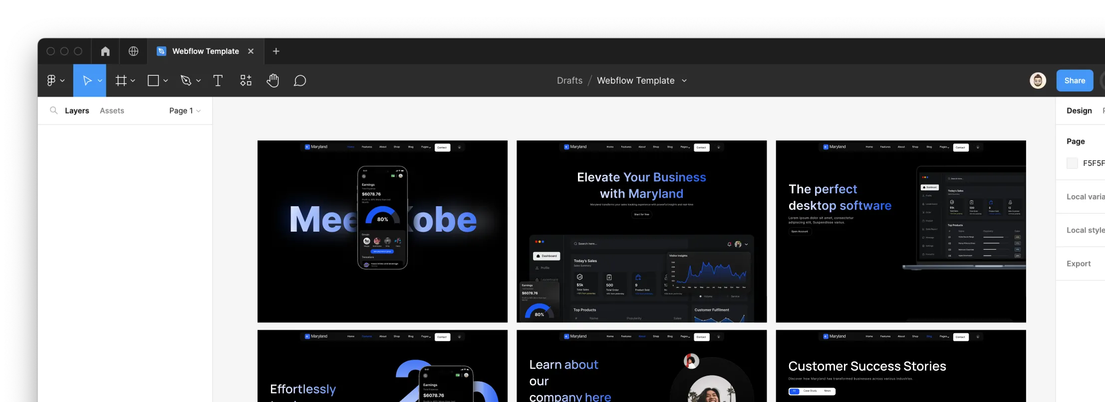 App Webflow Template -Maryland - Created by Wedoflow.com and Azwedo.com