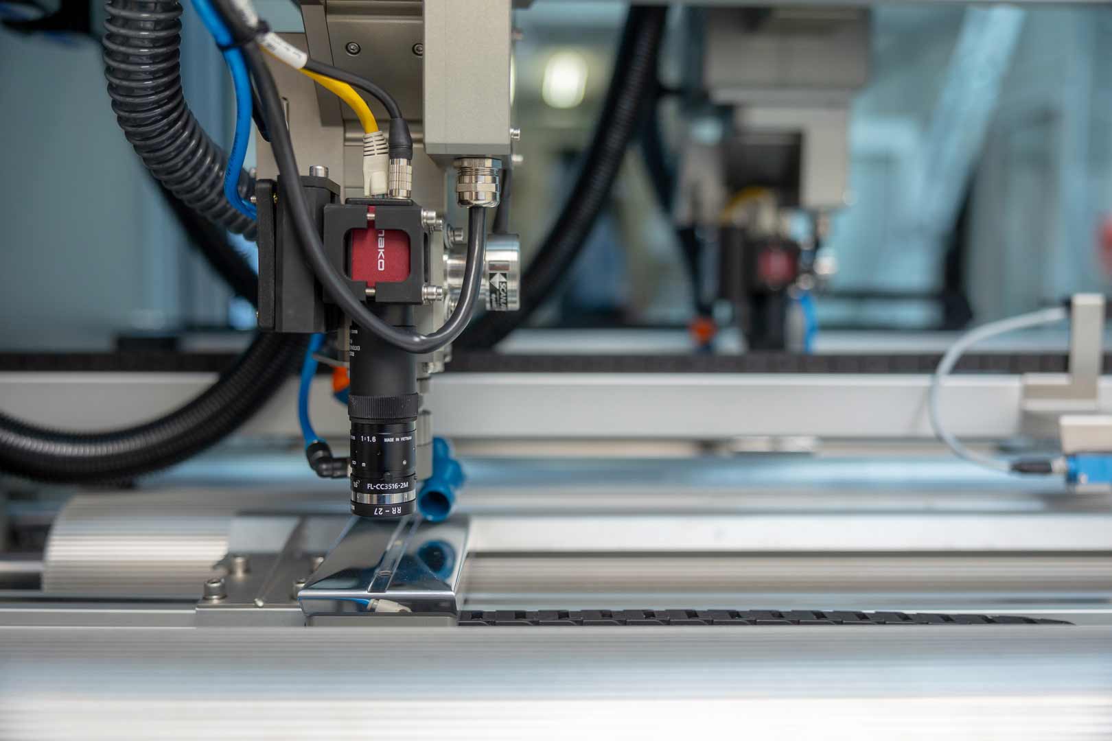 Close-up of a PerfoTec Multi Head Laser system