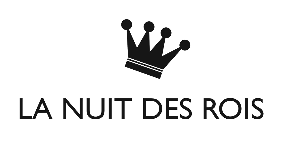 Black crown icon above the text 'LA NUIT DES ROIS' in bold uppercase letters.