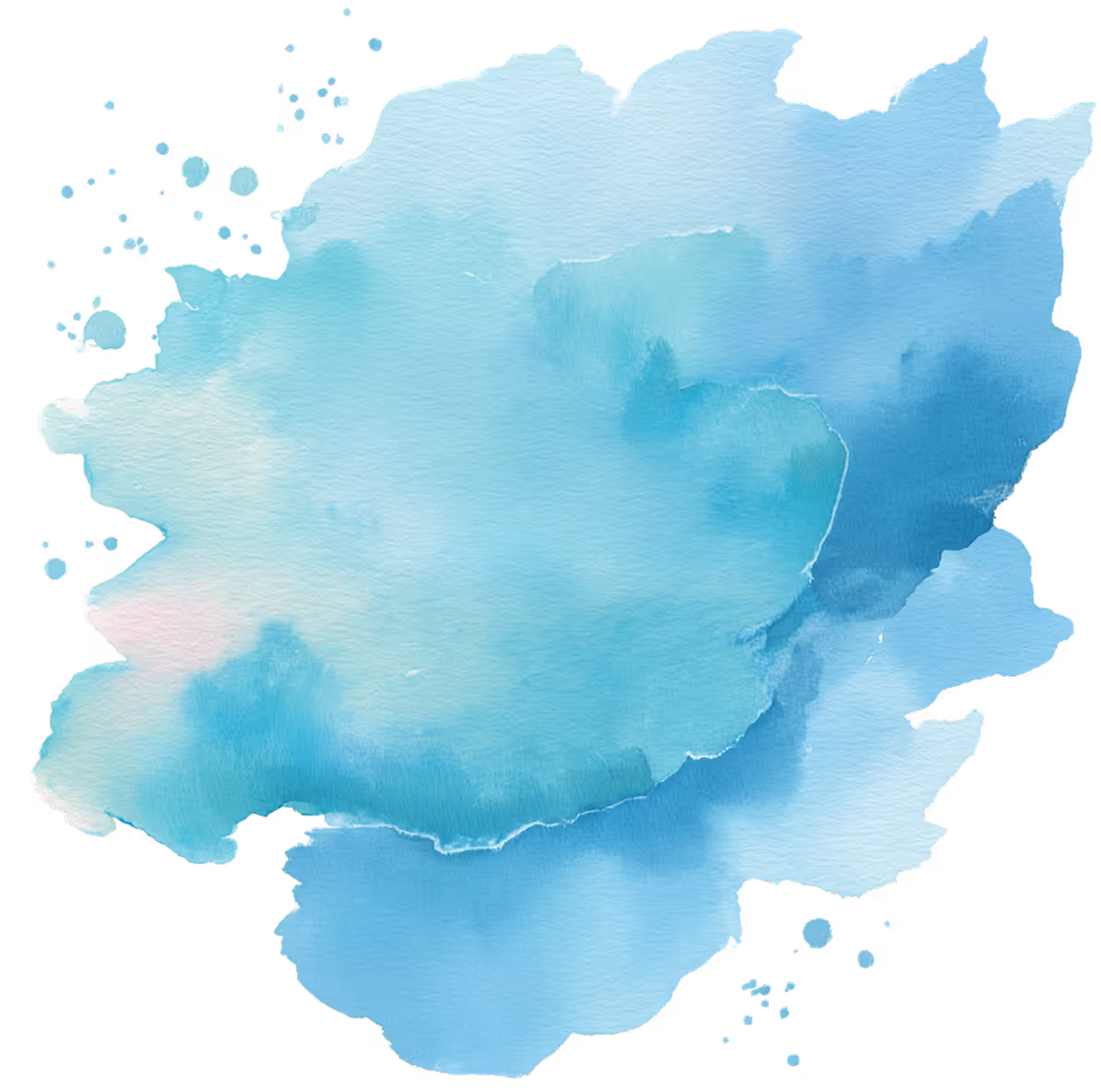 a blue and white blot