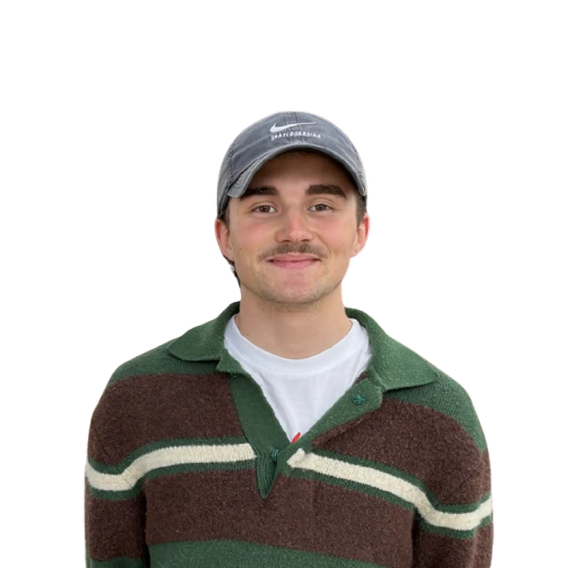 [headshot] image of satisfied student using a laptop, with a focus on tactile textures