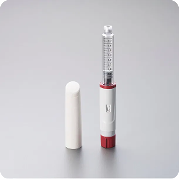 Stacked biodegradable molded fiber trays with pen-shaped medical devices, sustainable and plastic-free medical packaging solution.