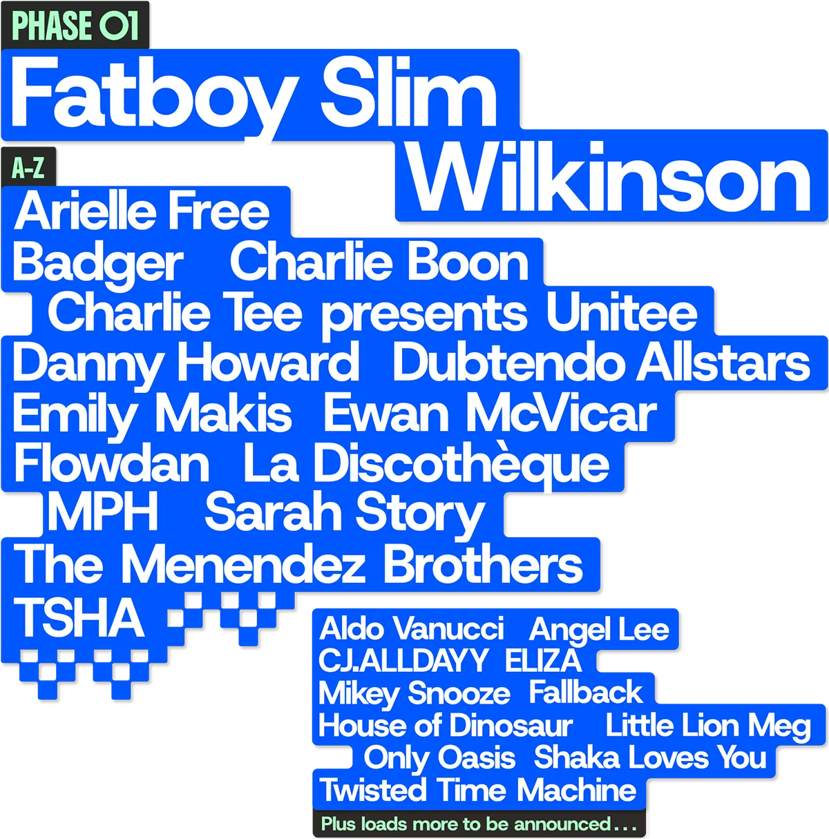 Snowboxx 2026 lineup, with Fatboy Slim and Wilkinson as headliners