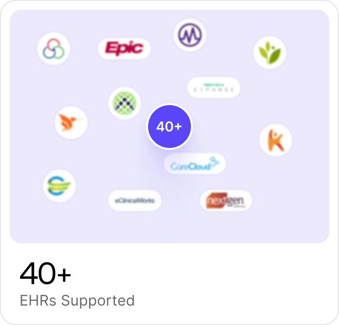 40+ EHRs Supported