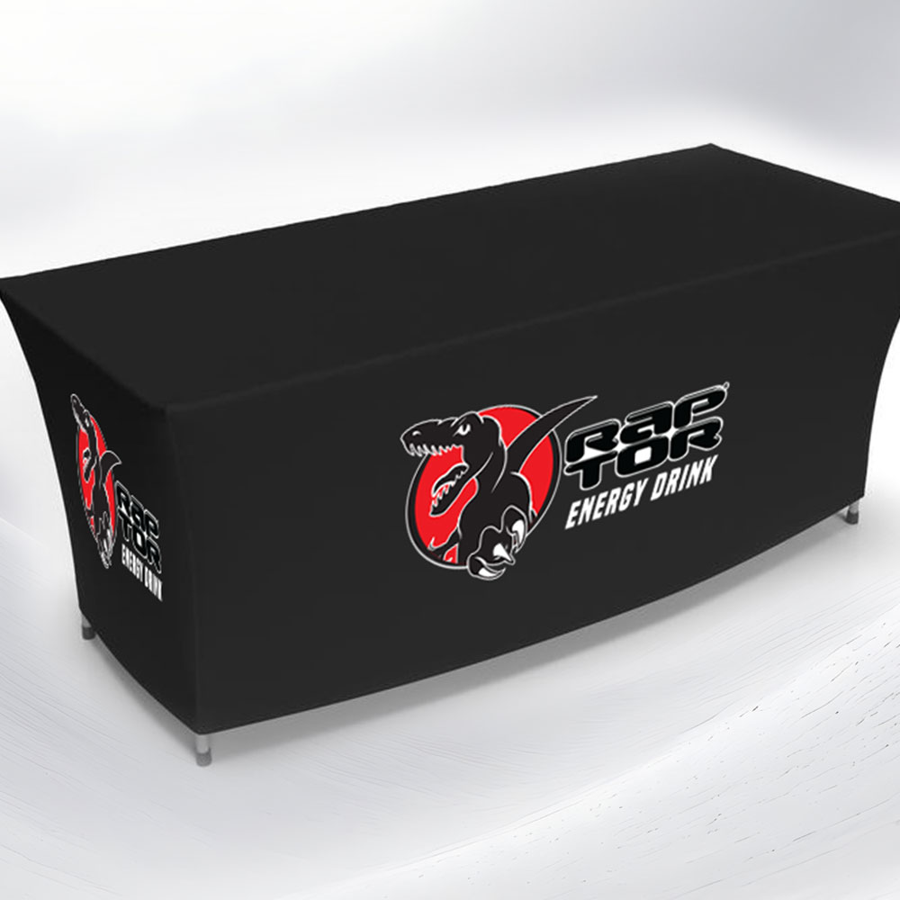 image of Raptor branded table cover