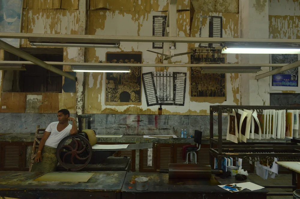 Images of the Taller Experimental de la Gráfica in Havana, gathered from different sources on the Internet.