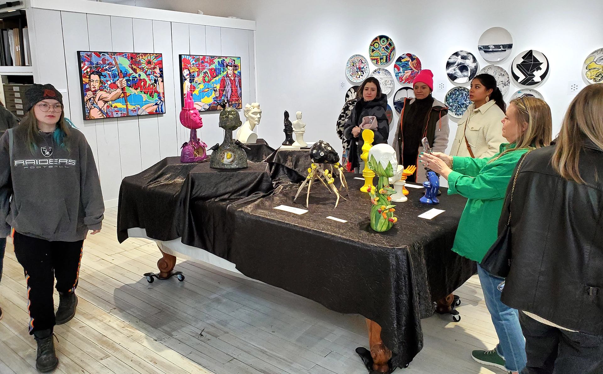 Images taken during the opening of Unlikely Assemblages, at Annex Gallery, on March 15, 2023.