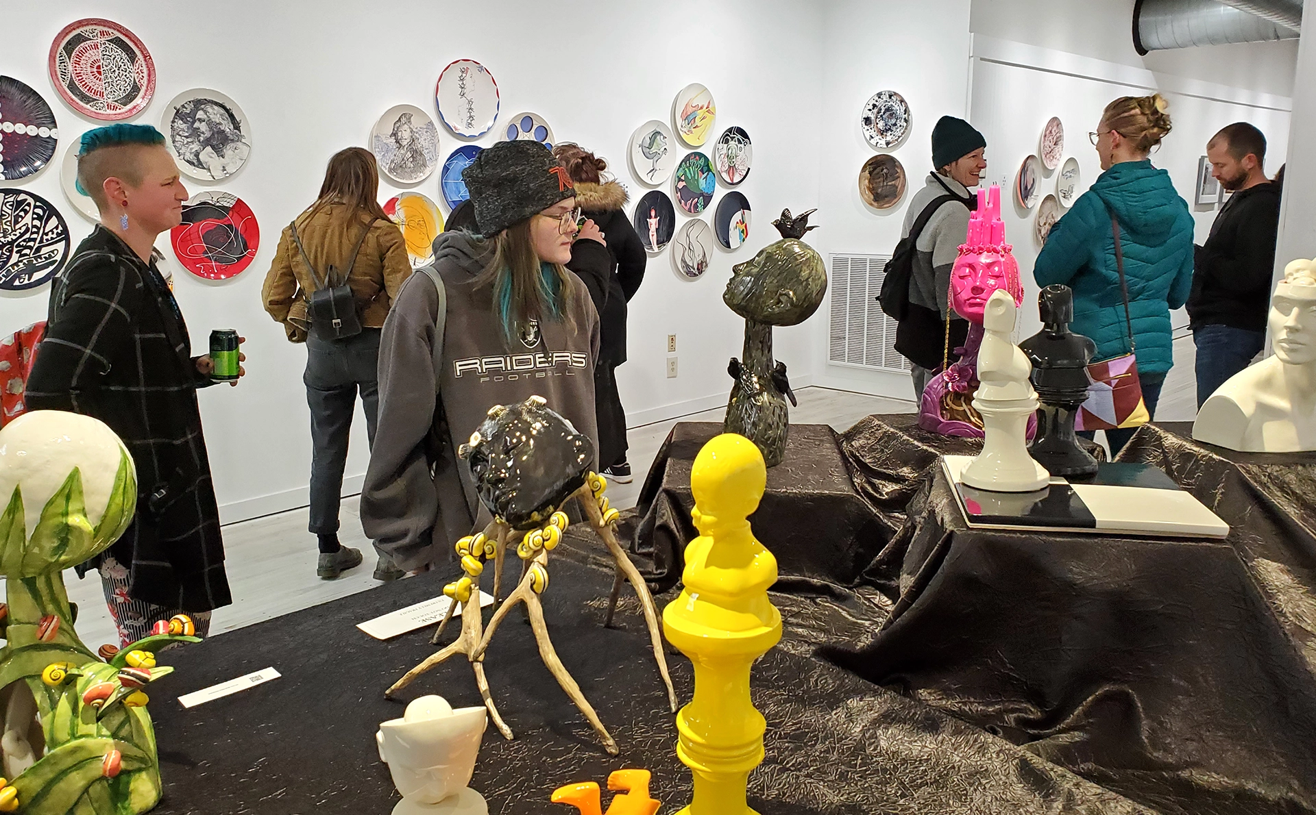Images taken during the opening of Unlikely Assemblages, at Annex Gallery, on March 15, 2023.