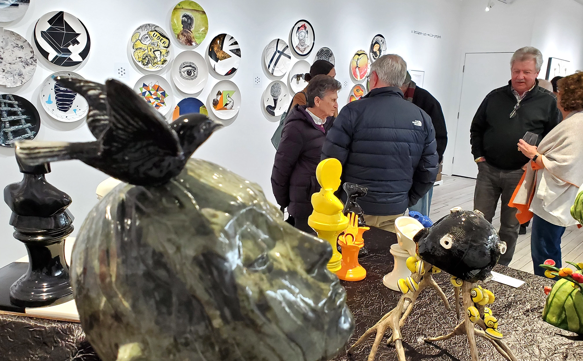 Images taken during the opening of Unlikely Assemblages, at Annex Gallery, on March 15, 2023.