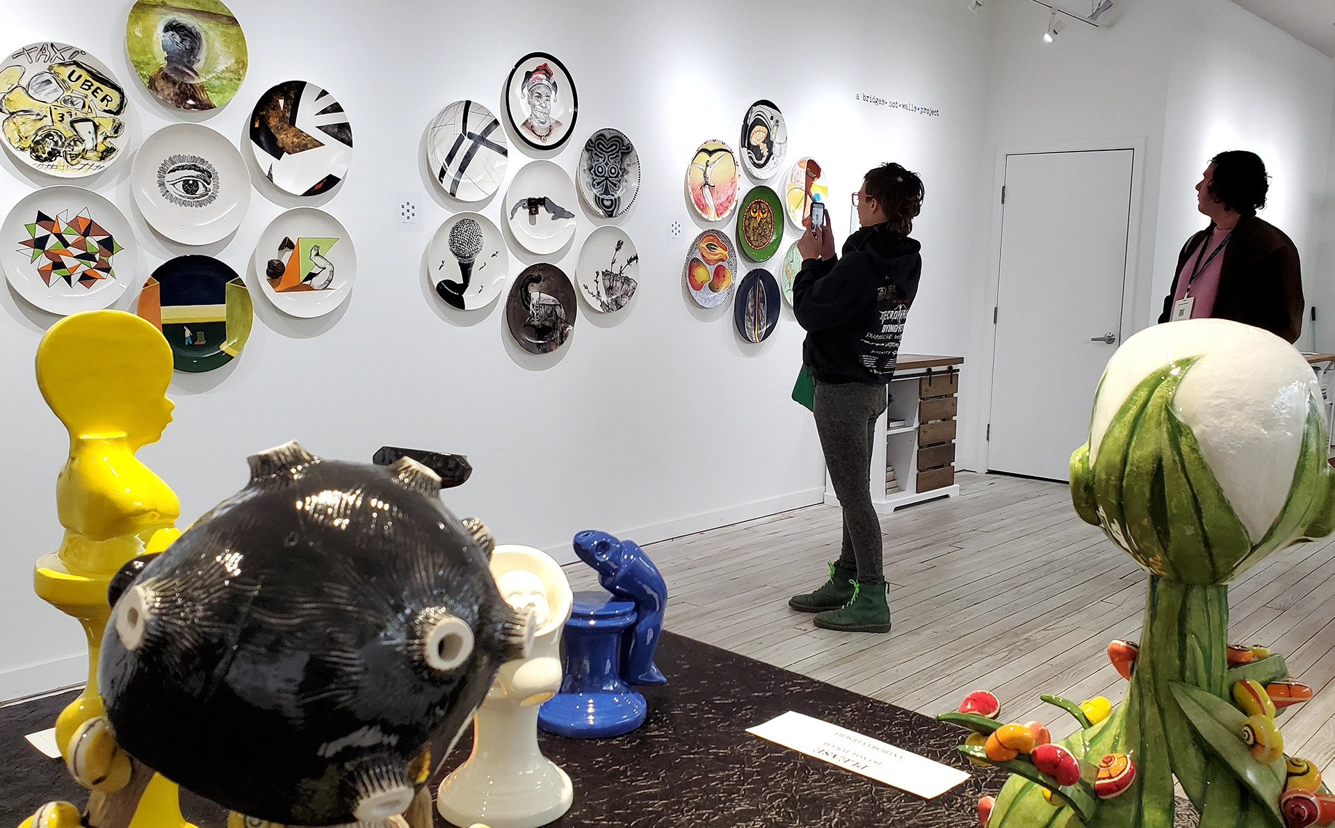 Images taken during the opening of Unlikely Assemblages, at Annex Gallery, on March 15, 2023.