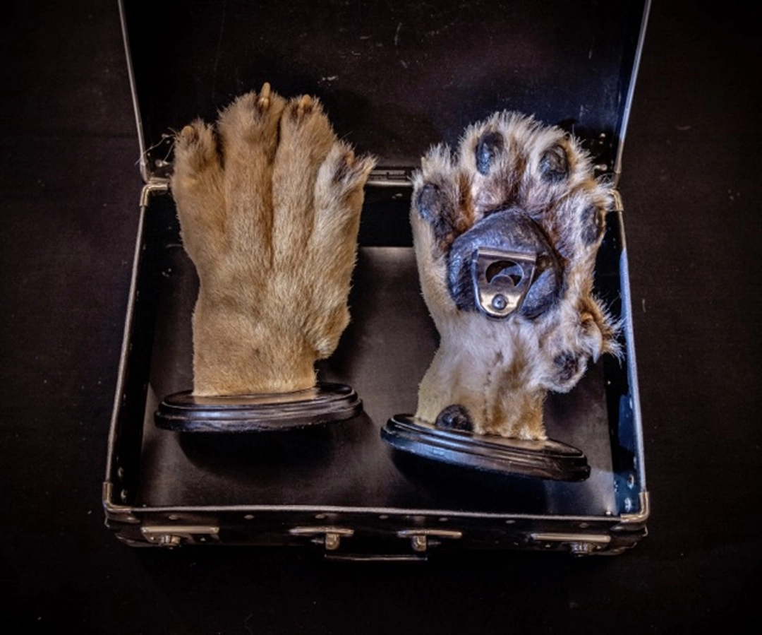 Britta Jaschinski: Lion Paws turned into Bottle Openers Saisie d’un trophée de chasse, Londres, 2023 | Catégorie - Humanité contre nature | Mention d’honneur