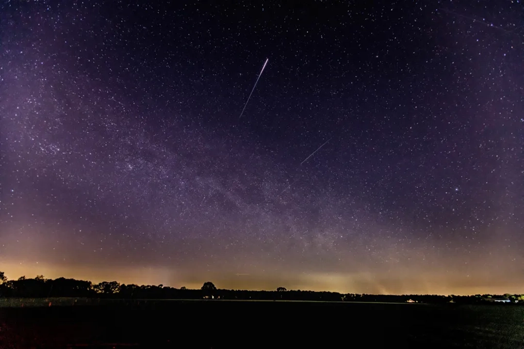 The Lyrids are slated to peak on April 21-22, though the moon will be nearly full, which could make the meteors more difficult to see. Mario Hommes / DeFodi Images via Getty Images