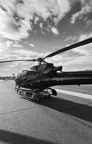 Cameron Bawden’s helicopter, reflecting his passion for aviation