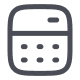 Icon of a calculator with a display screen and buttons.