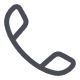 Icon of a telephone handset representing a call.