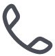 Black telephone handset icon.
