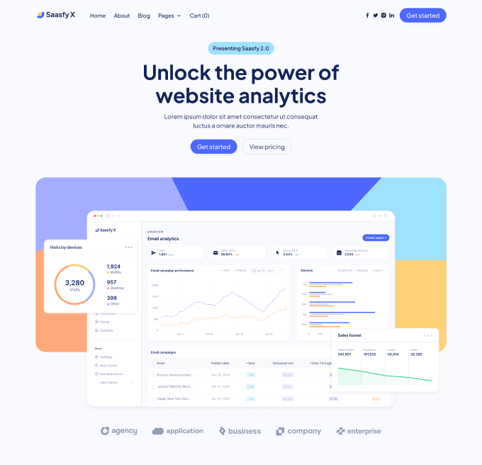 Saasfy X - Home V2 Page - Saasfy Saas Webflow Template
