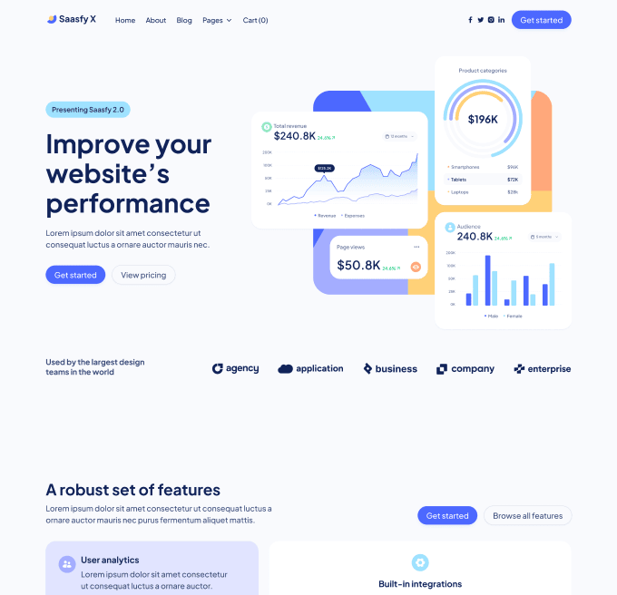 Saasfy X - Home V1 Page - Saasfy Saas Webflow Template