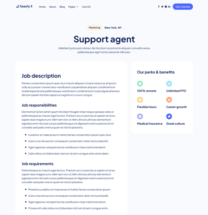 Saasfy X - Careers Single Main Page - Saasfy Saas Webflow Template