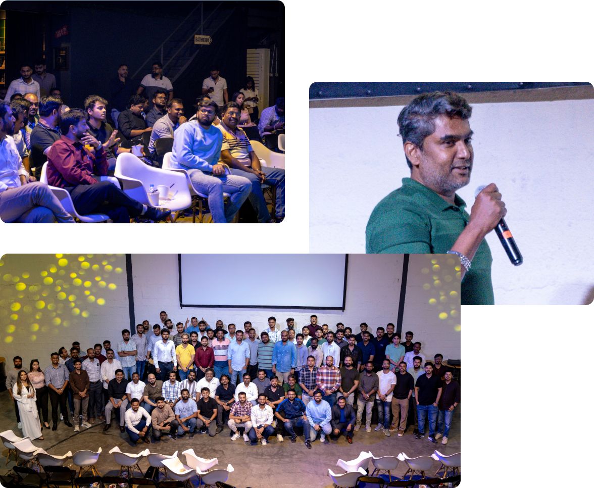 Group of MEP engineers networking at a community meetup