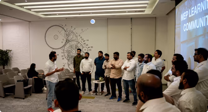 Person holding phone showing MEP Club WhatsApp group