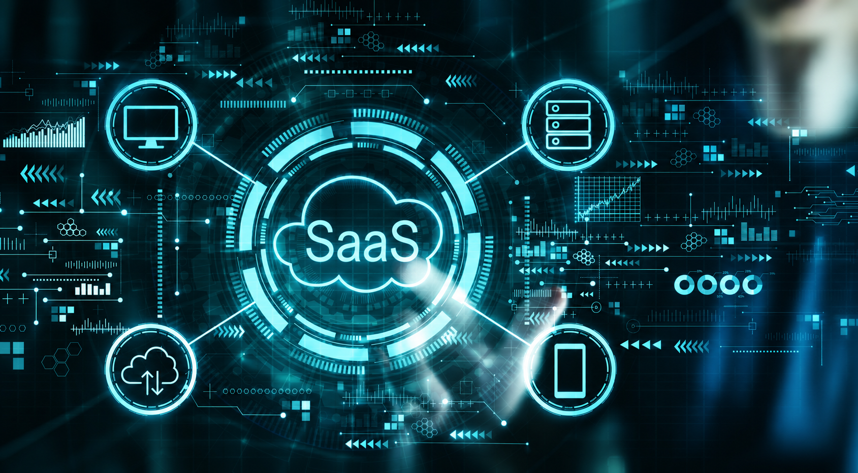 Saas icon in a web layout