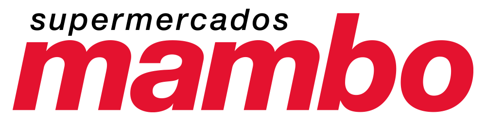 Logotipo da marca Mambo em texto vermelho itálico.