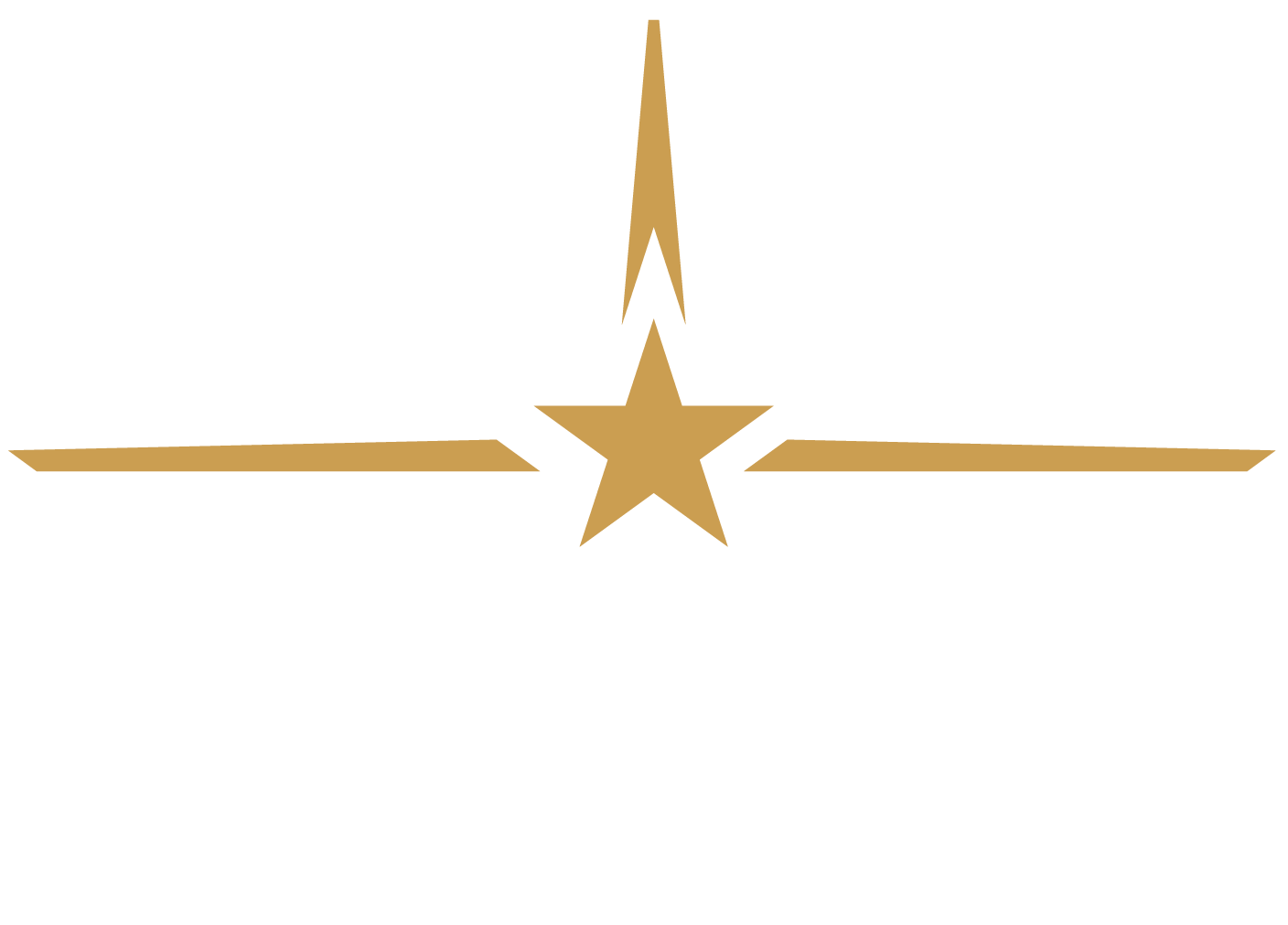 Logotipo da MITTO com uma estrela dourada central e traços dourados que se estendem horizontalmente e para cima.