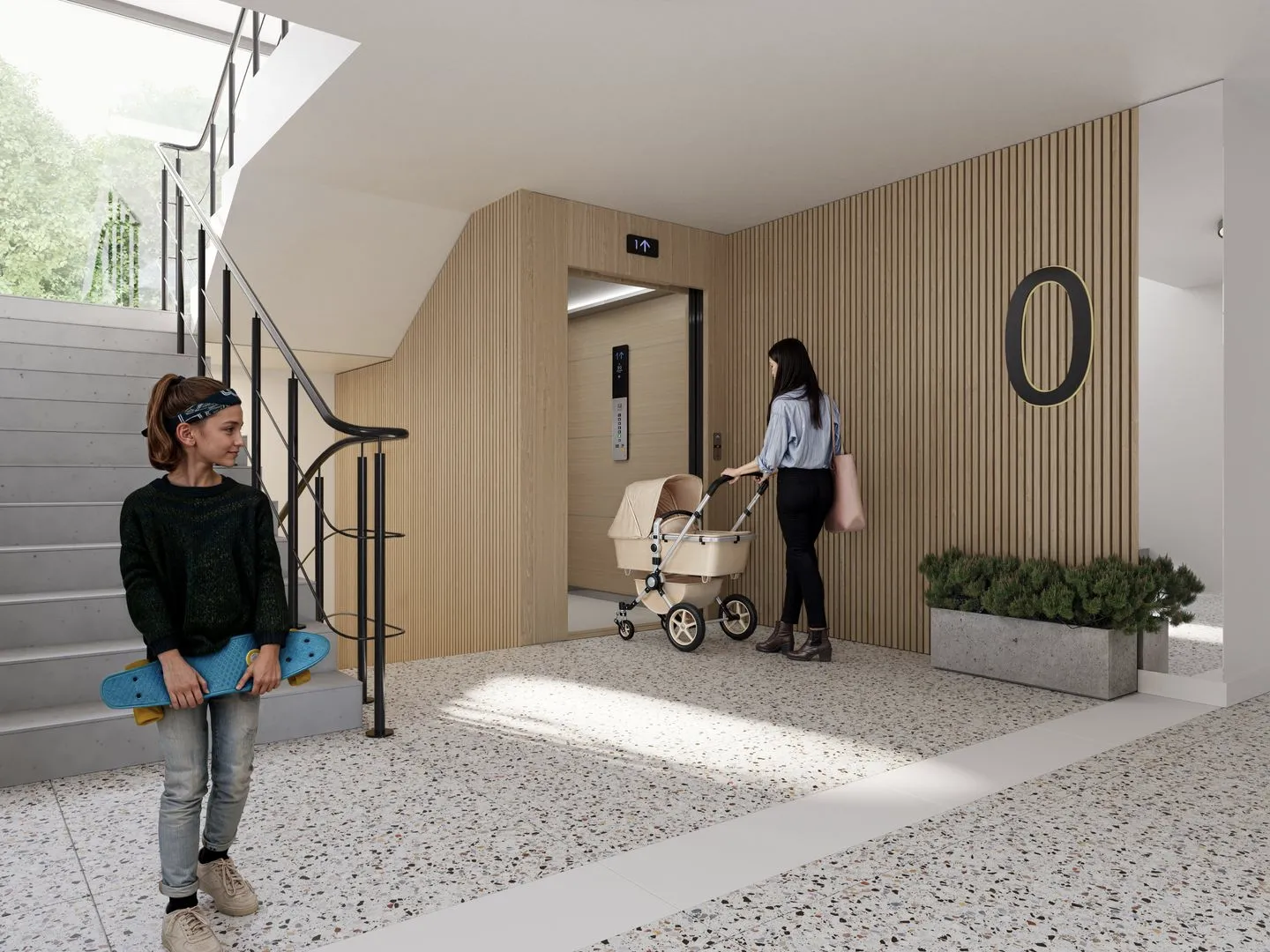 Tulipanowe Ogrody - wizualizacja korytarza