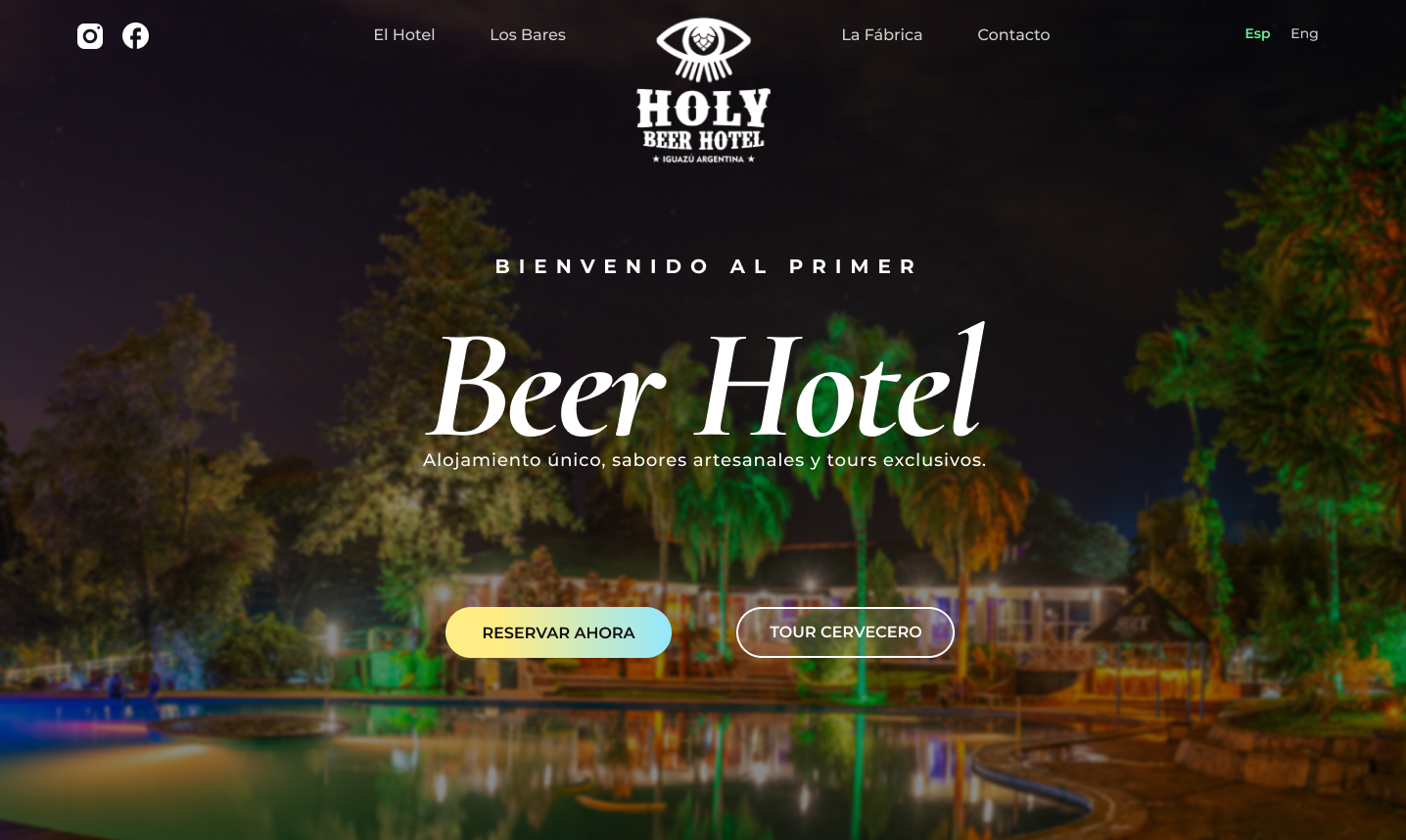 Website Design: Holy - Beer Hotel