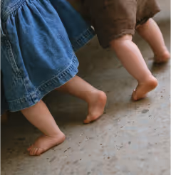 close-up of baby's legs and feet