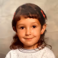 a close-up of a girl