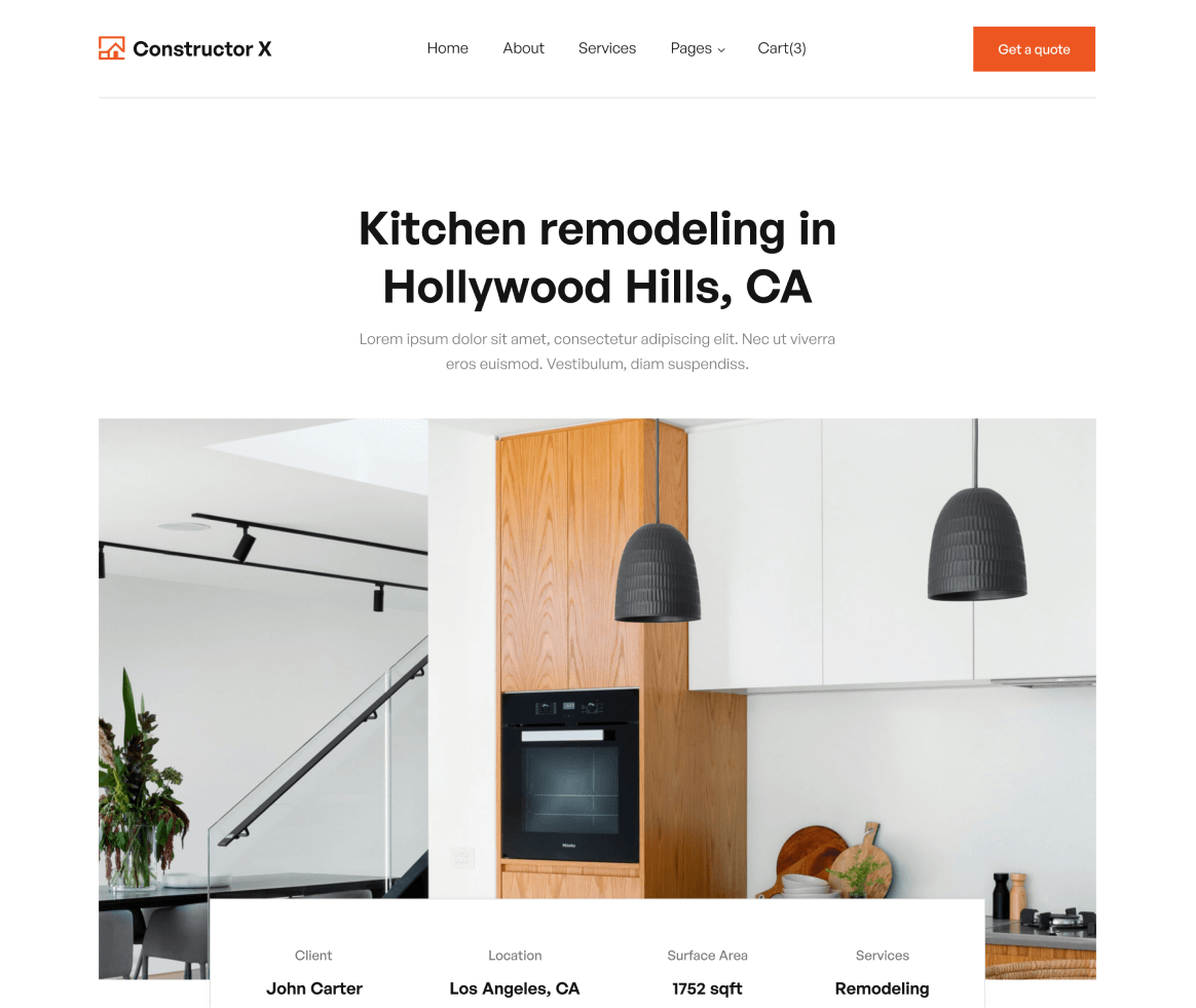 Constructor X - Project Single page - Construction Webflow Template