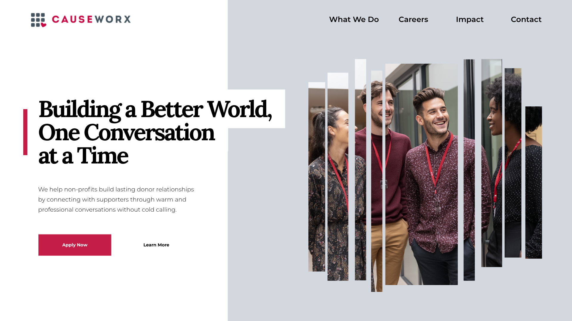 CAUSEWORX homepage screenshot