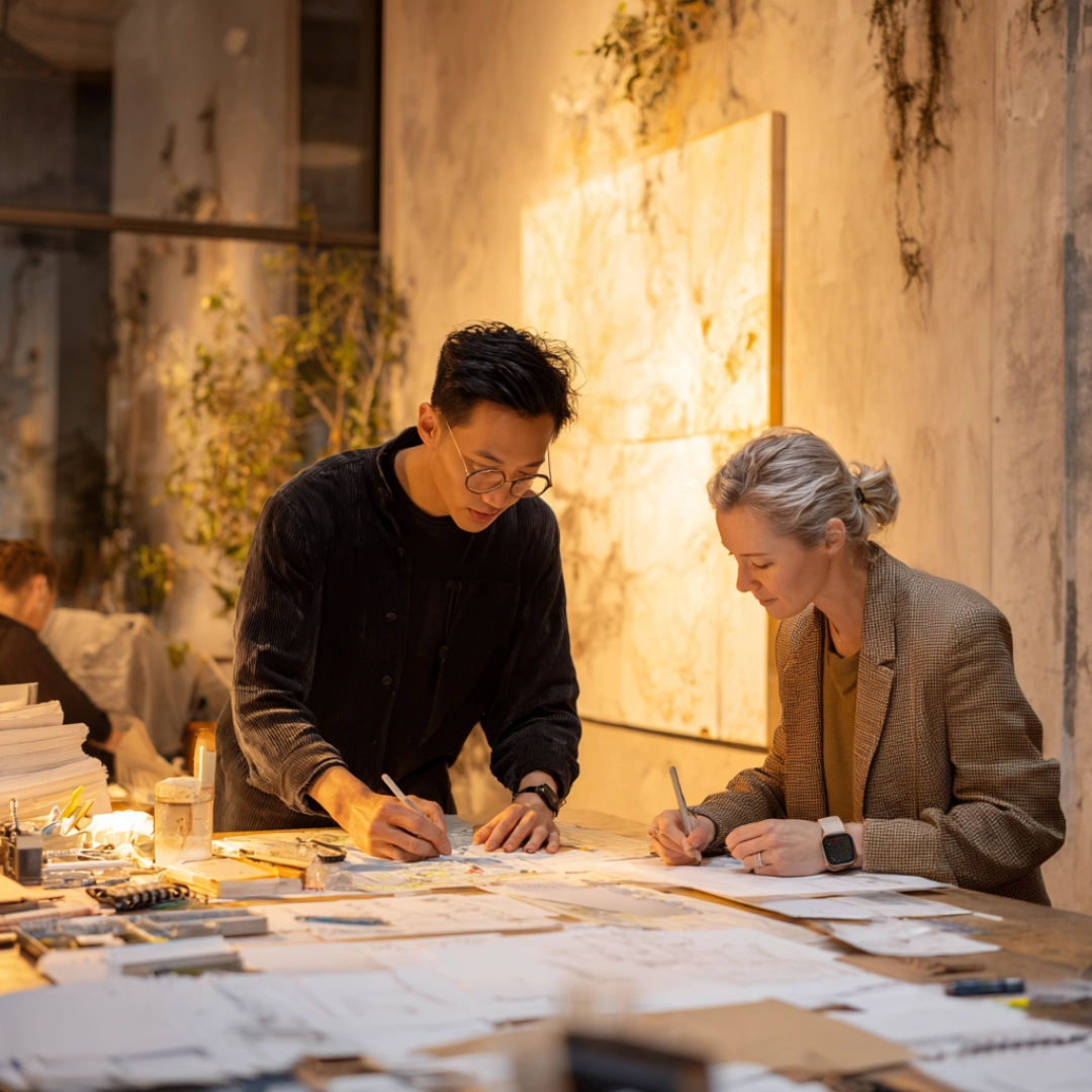 Parabolic Studio employees working together