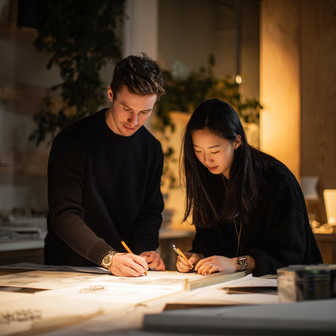 Parabolic Studio employees working together