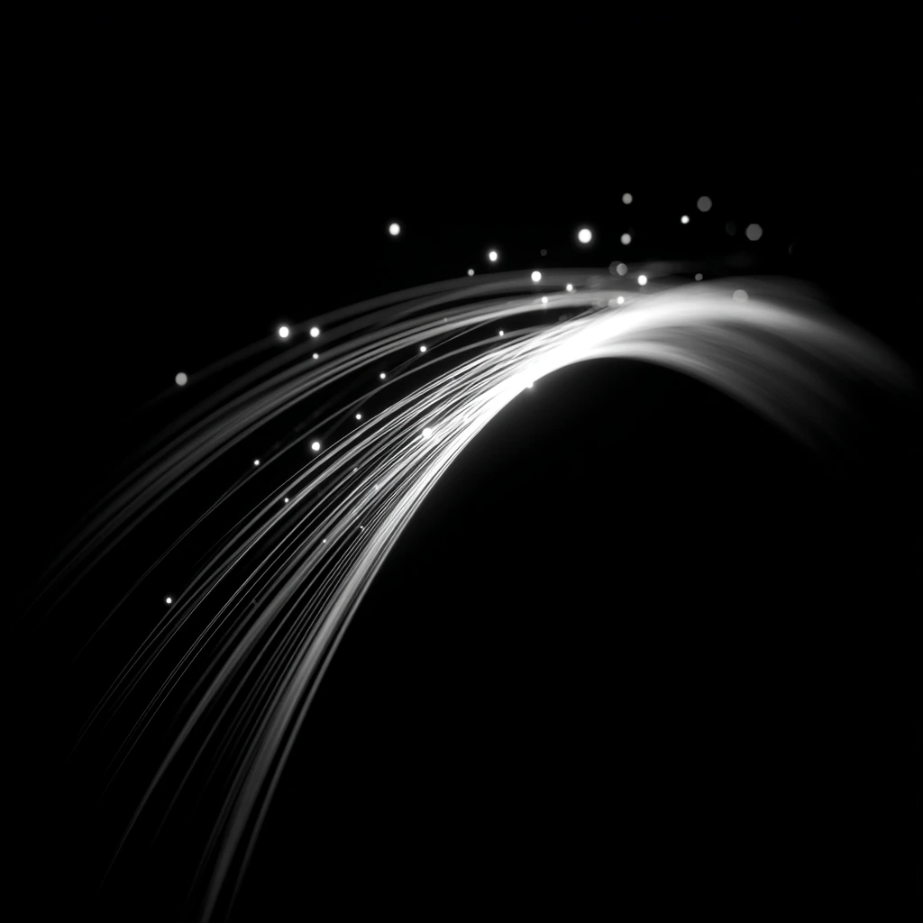 Abstract dark illustration of light converging to a single point, representing AI search visibility and the best AI SEO agencies in Vancouver.