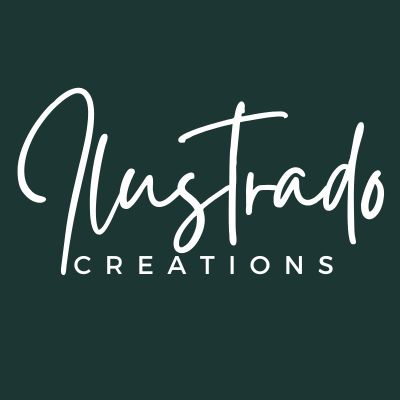 Ilustrado Creations logo with 'Ilustrado' in script font and 'CREATIONS' in uppercase sans-serif on dark background.