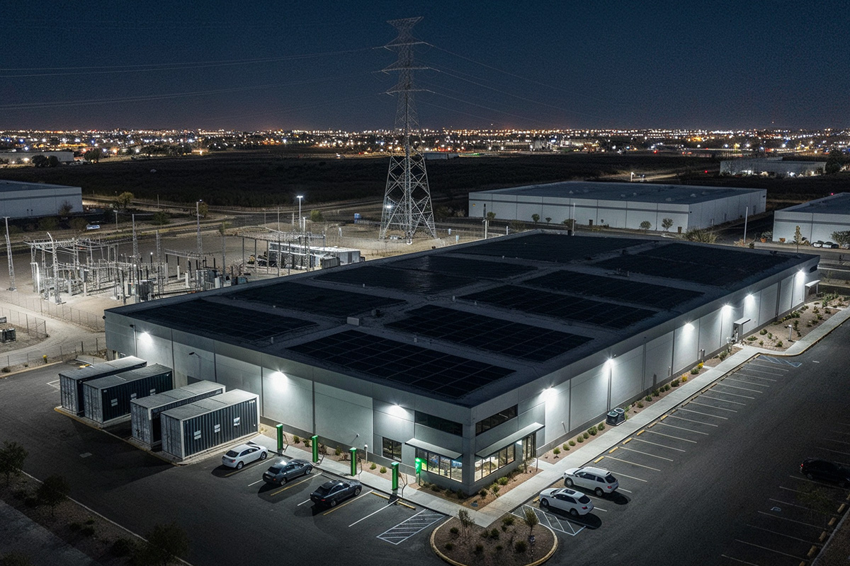 Sistema BESS en parque industrial