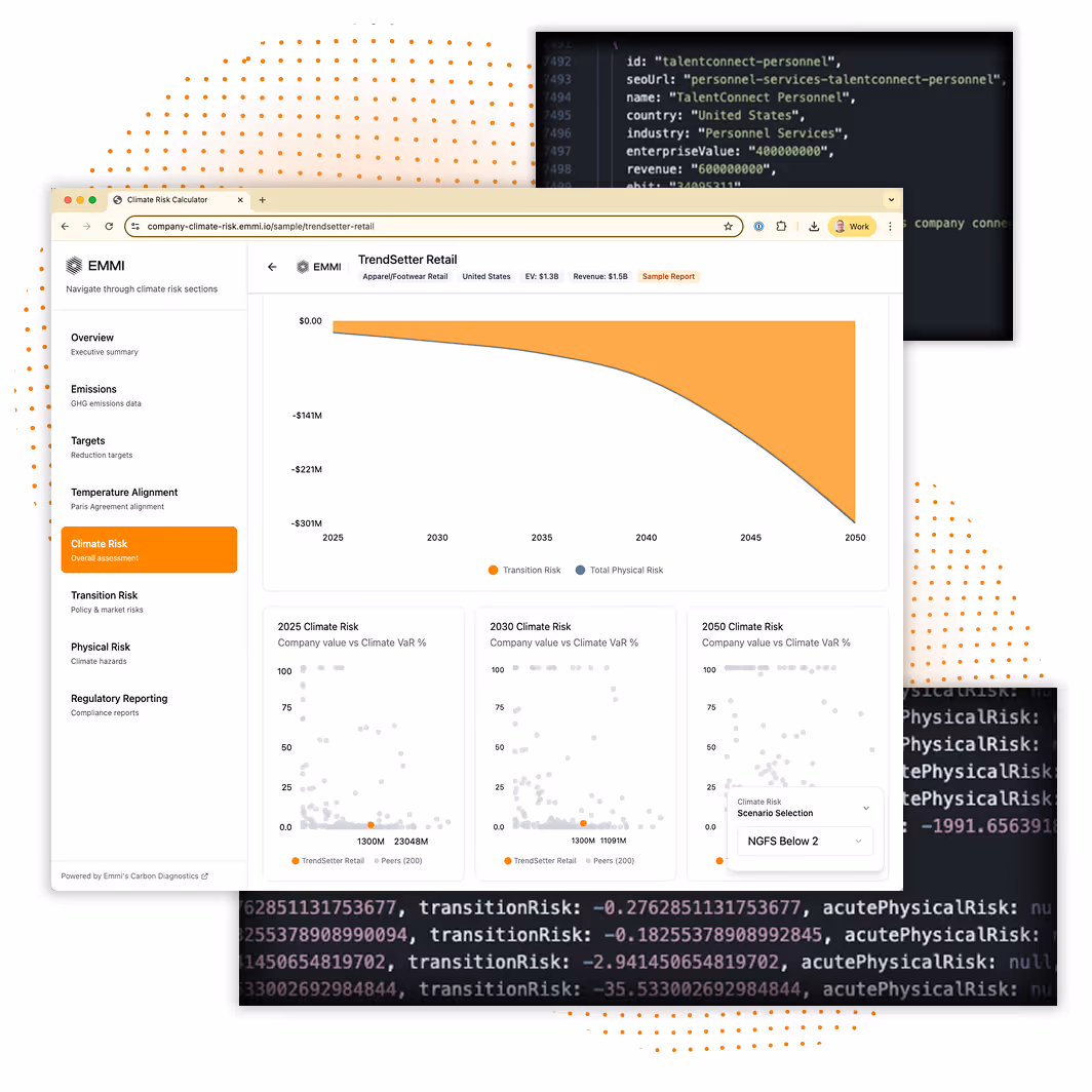 Code and UI for the climate risk analysis data