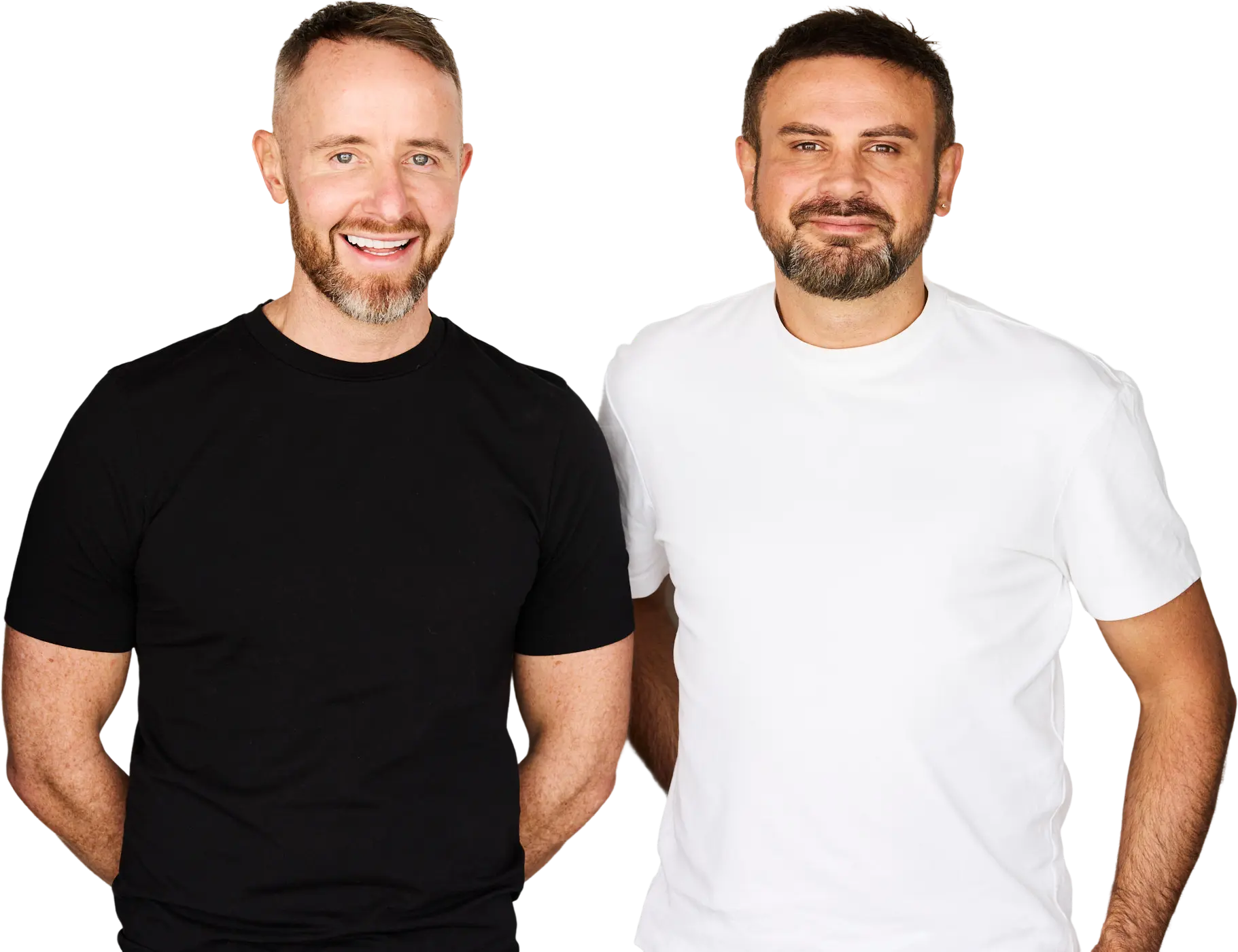 A couple of men standing next to each other.