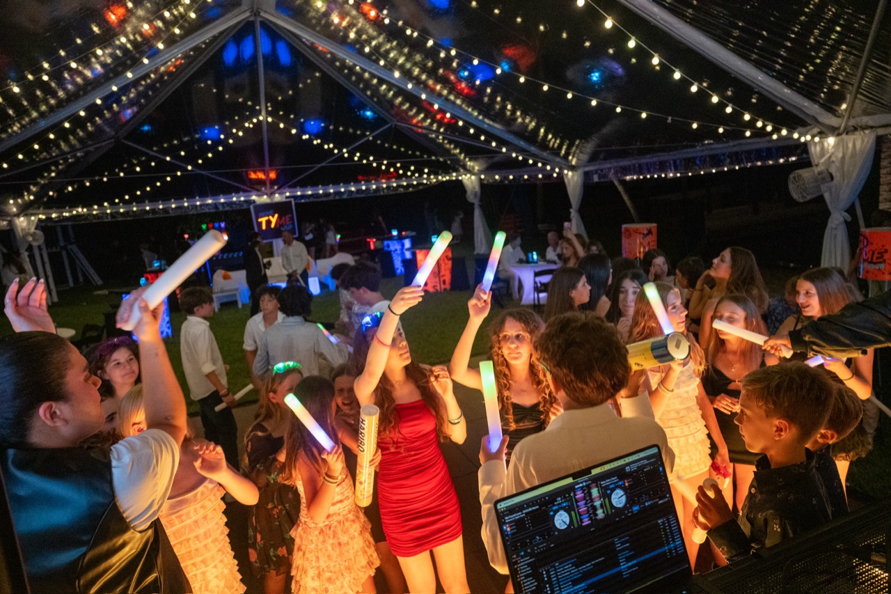 Guests celebrating at a Bar Mitzvah