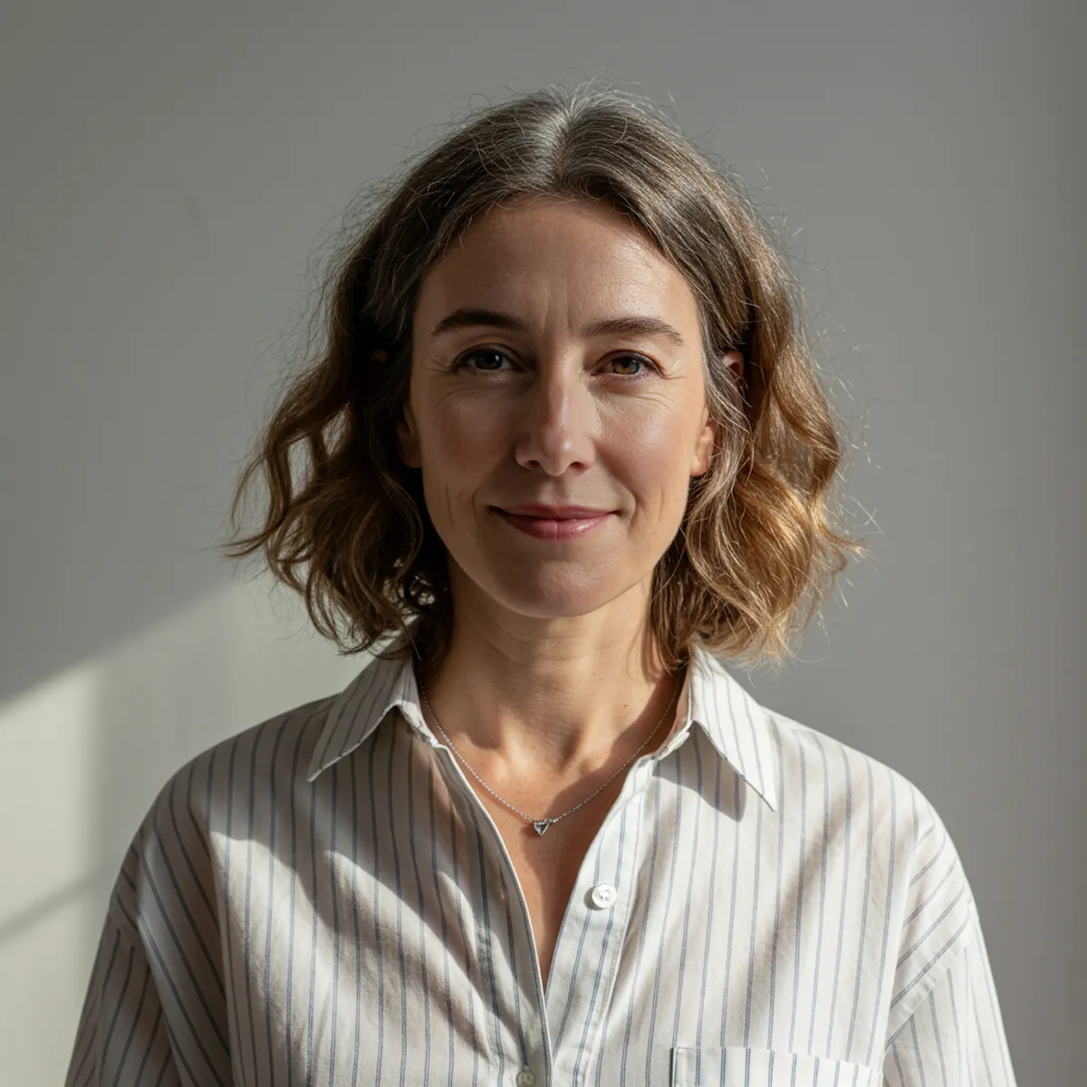 Portrait of a Woman Line White Shirt