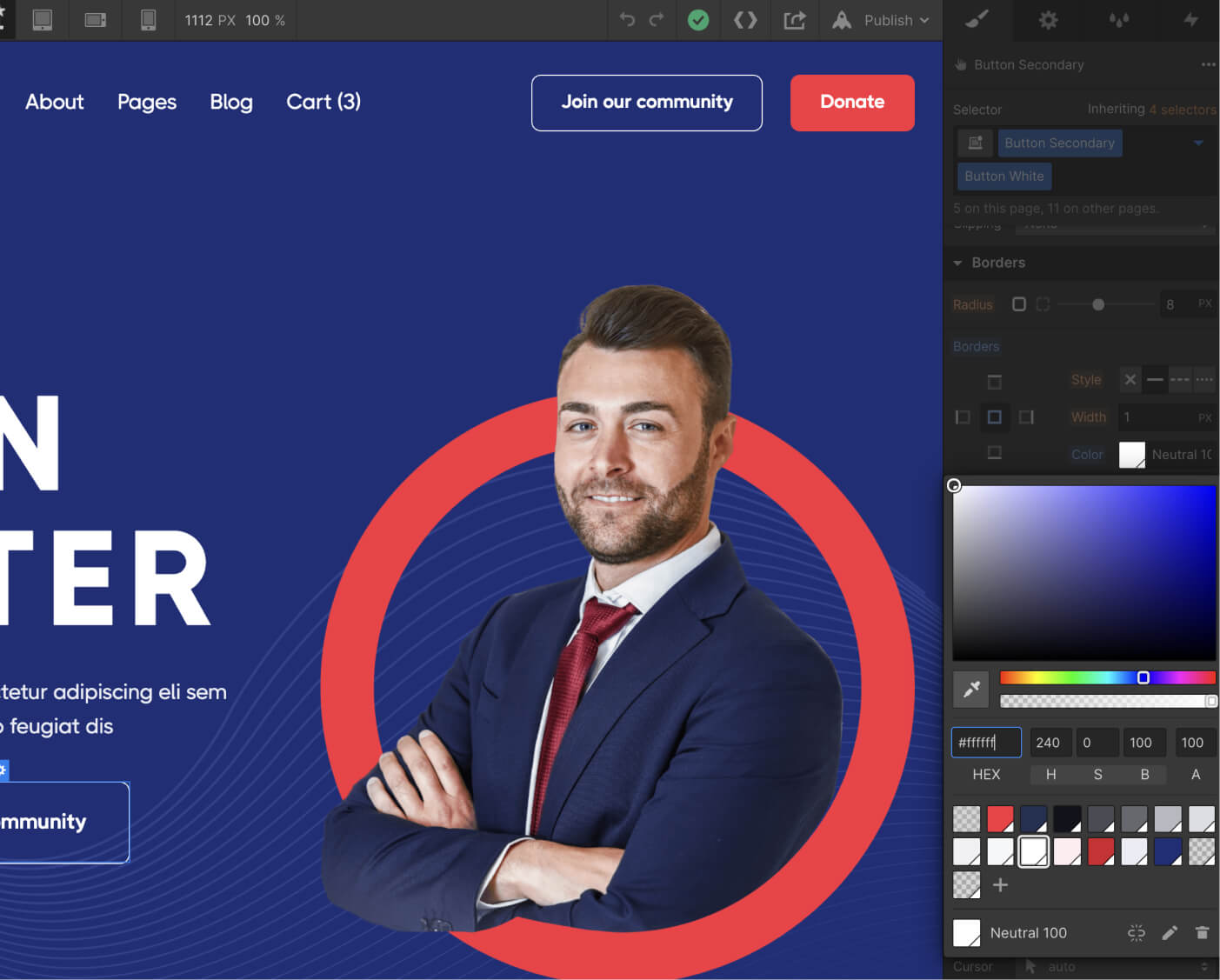 Colors - Politician X Webflow Template