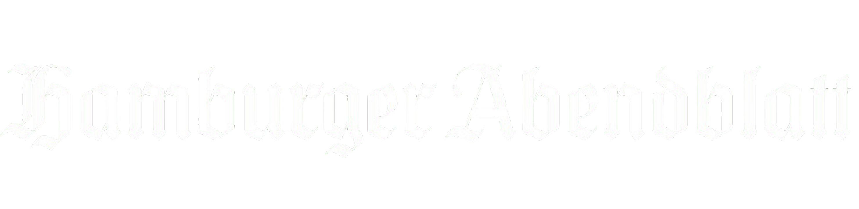 Logo der Zeitung Hamburger Abendblatt in schwarzer Frakturschrift auf weißem Hintergrund.