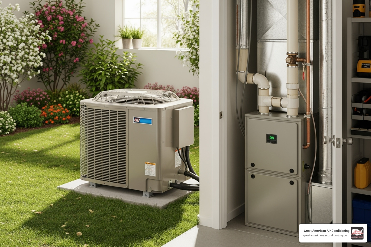 heat pump unit and a gas furnace - heating repair chandler az